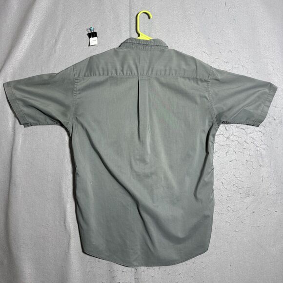 Cabelas Shirt Mens Large Tall Button-Up Gray Chest Pocket Outdoor Comfort Adult - Picture 2 of 9